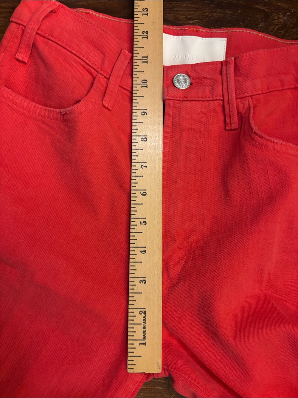 MOTHER THE HUSTLER ANKLE FRAY - THE DEVIL MAY CARE 26 $248 - Picture 3 of 16